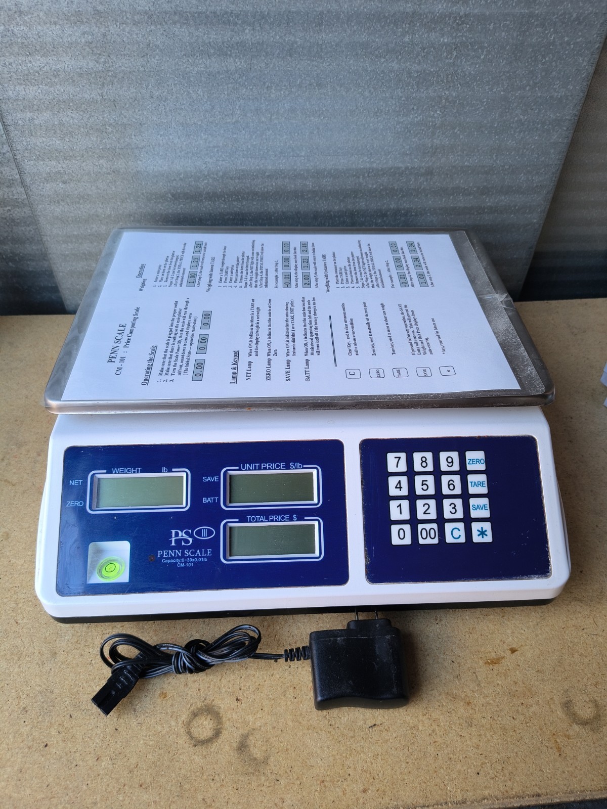 Penn Scale CM-101 30lb Capacity Price Computing scale
