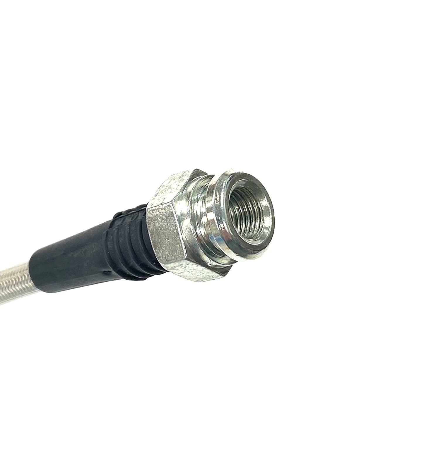 The Stop Shop Braided Stainless Brake Hose 16 Inches Long 7/16 Inch Banjo Hole