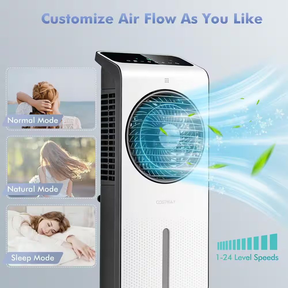 423.5 CFM Evaporative Air Cooler 3-In-1 Portable Swamp Cooling Fan W/12H Timer R