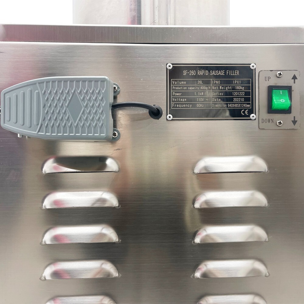 SF-260 26L Hydraulic Sausage Filling Machine Meat Filler Commercial Stainless