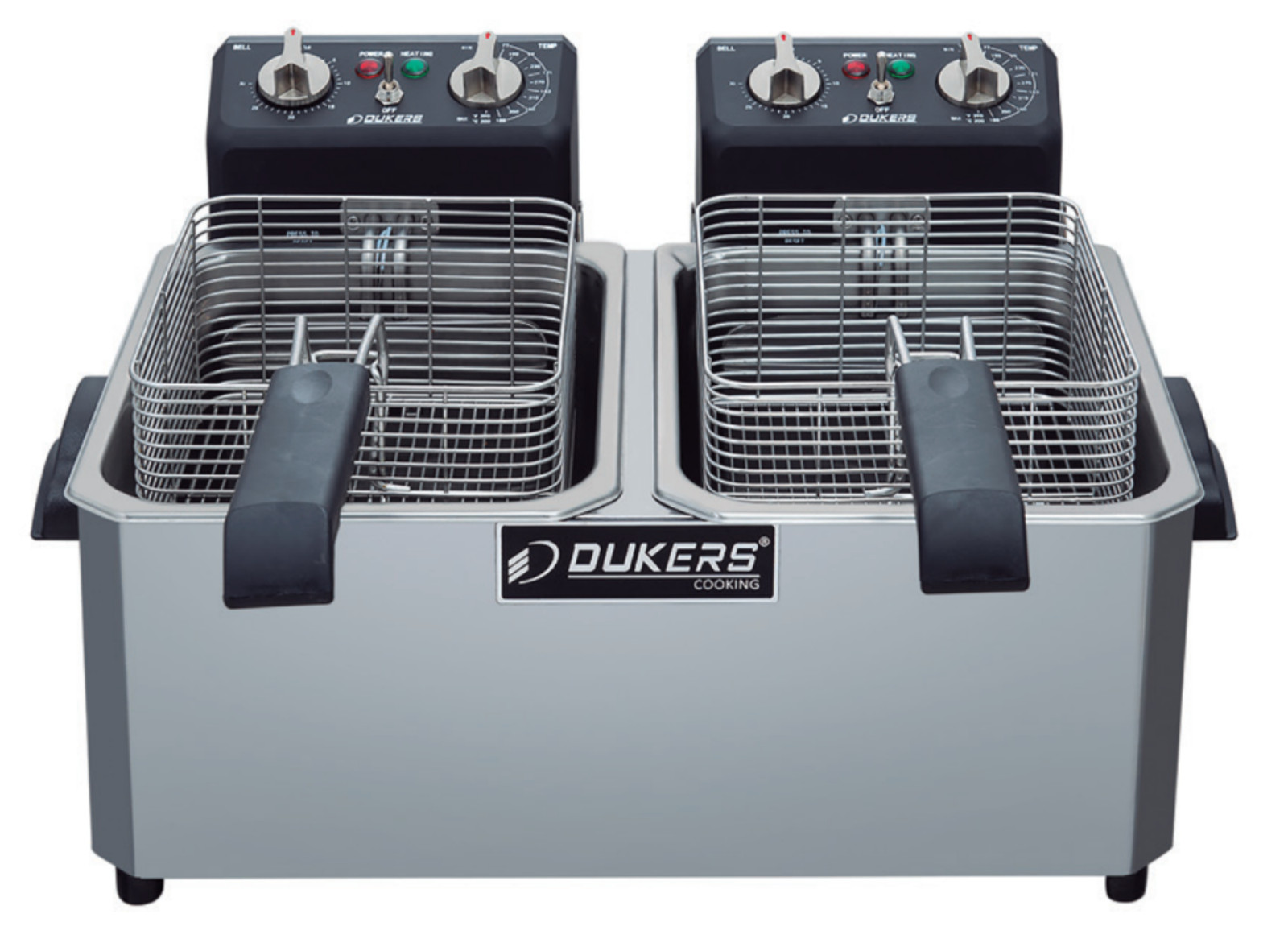 New 30lbs Electric Fryer Countertop Dual Double Basket Pot Dukers DCF15ED #8794