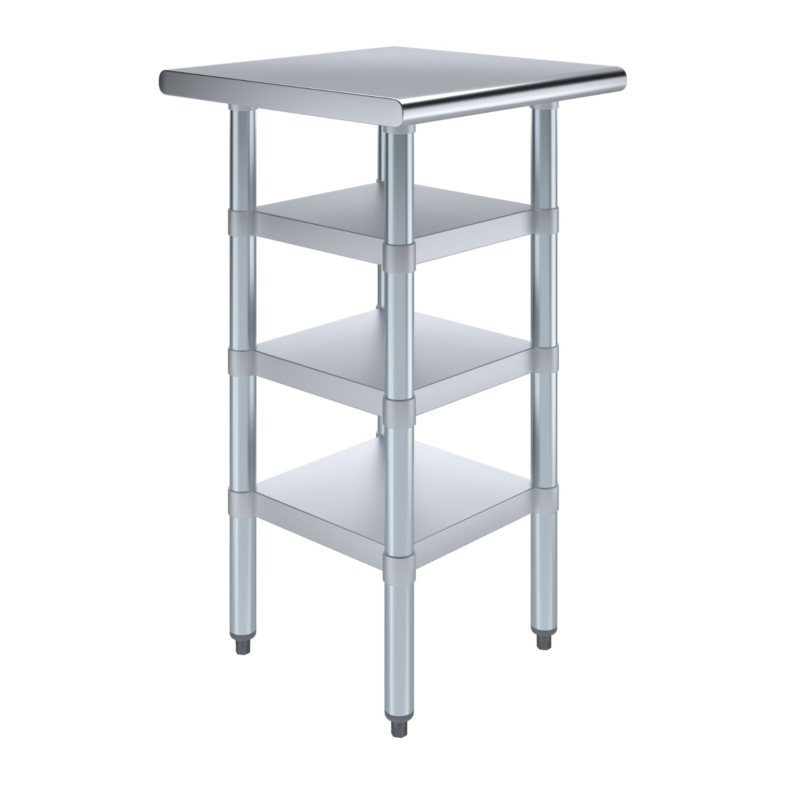 20 in. x 20 in. Stainless Steel Table With Three Undershelves