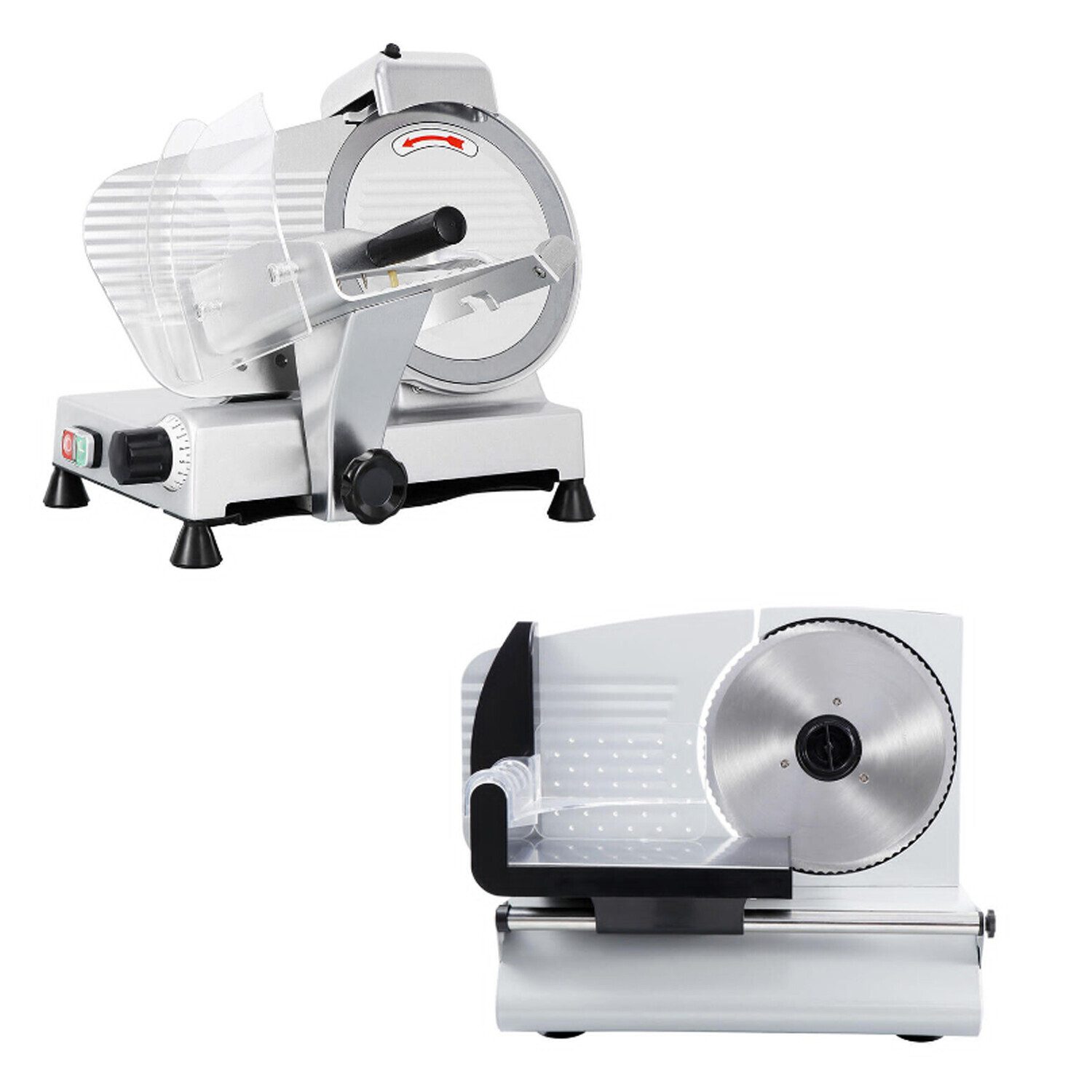 Electric Meat Slicer Deli Food Cutter 10″/7.5″ Blade Industrial Home Use Sliver