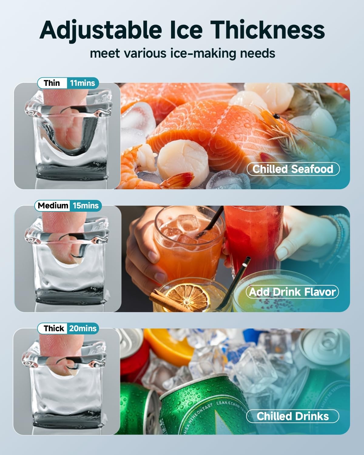 Commercial Ice Maker Machine,120lbs/24H Stainless Steel Under Counter 120 pounds