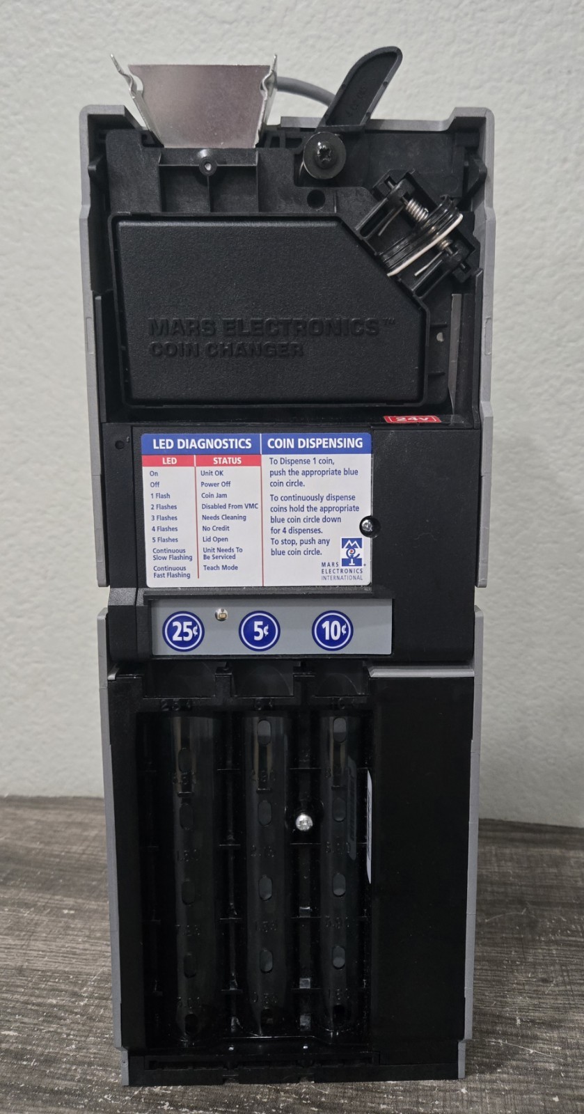 Mars Mei TRC6512 MDB Coin Mech Acceptor Changer 3 Tube Vending Machine