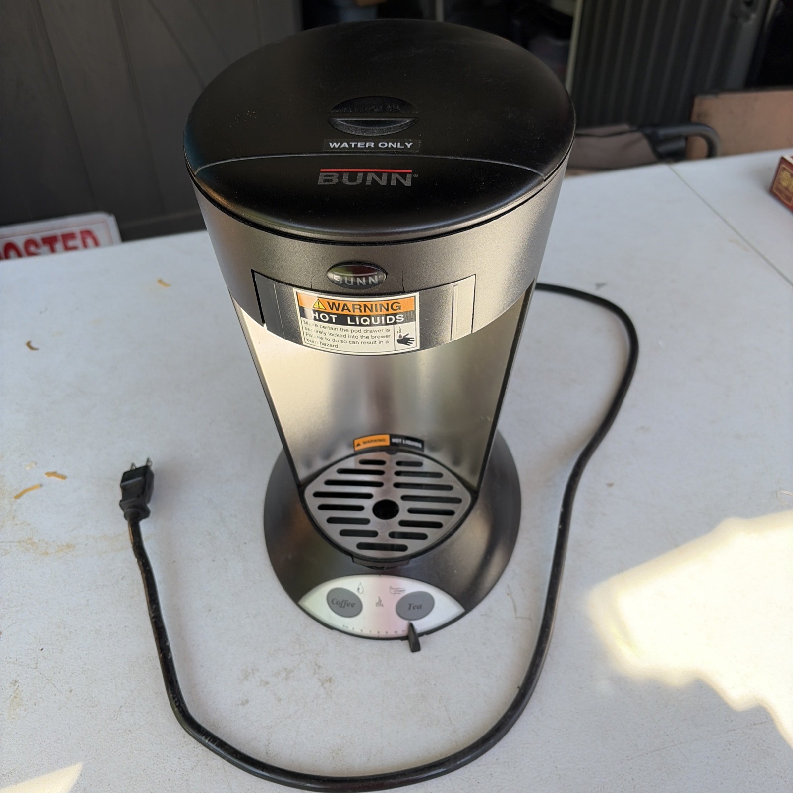 BUNN My Cafe Pourover Commercial Grade 1 Cup Coffee Tea Pod Brewer Polycarbonate