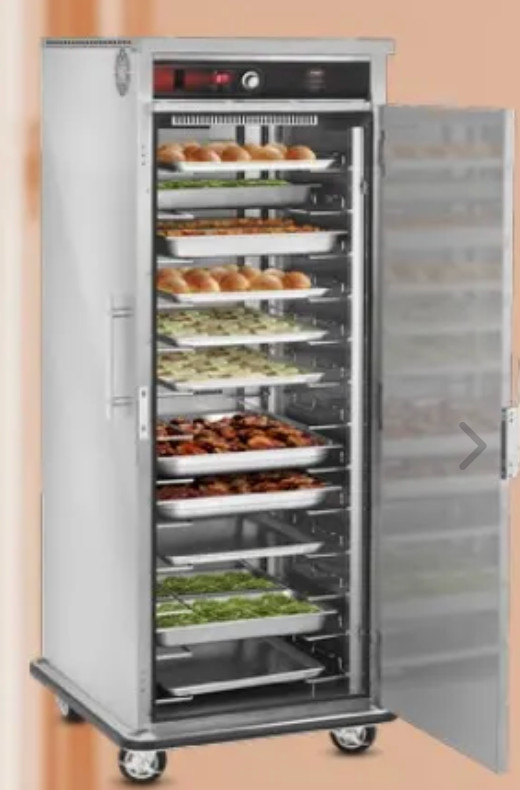 13 Tray Full Size FWE UHST-13D HO Heated Cabinet Food Warmer Meal Delivery Cart