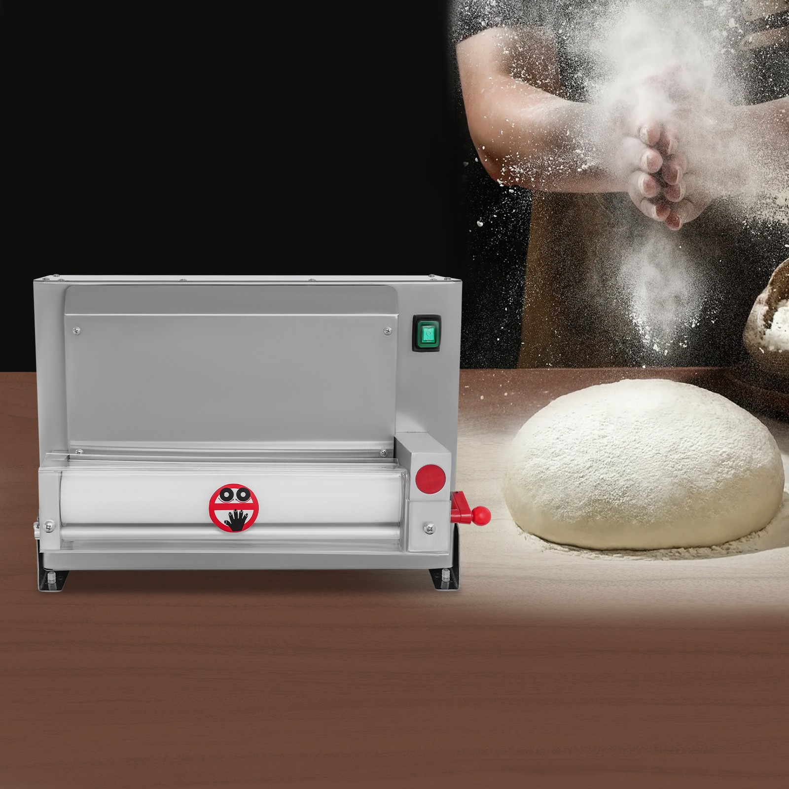 1mm-5.5mm Automatic Pizza Press Shaping Machine Electric Pizza Dough Machine