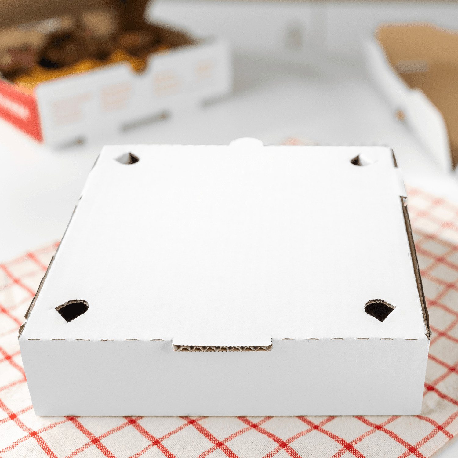 Karat Corrugated Pizza Box, 8»x8»x2», White – 50 pcs, FP-PBF08W