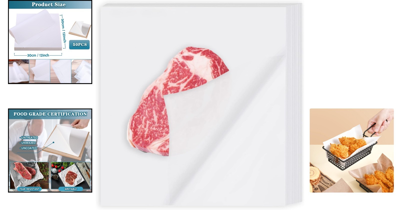 Versatile 12×12 No Wax Paper – Perfect for Smoking Meat, Sublimation & Crafts