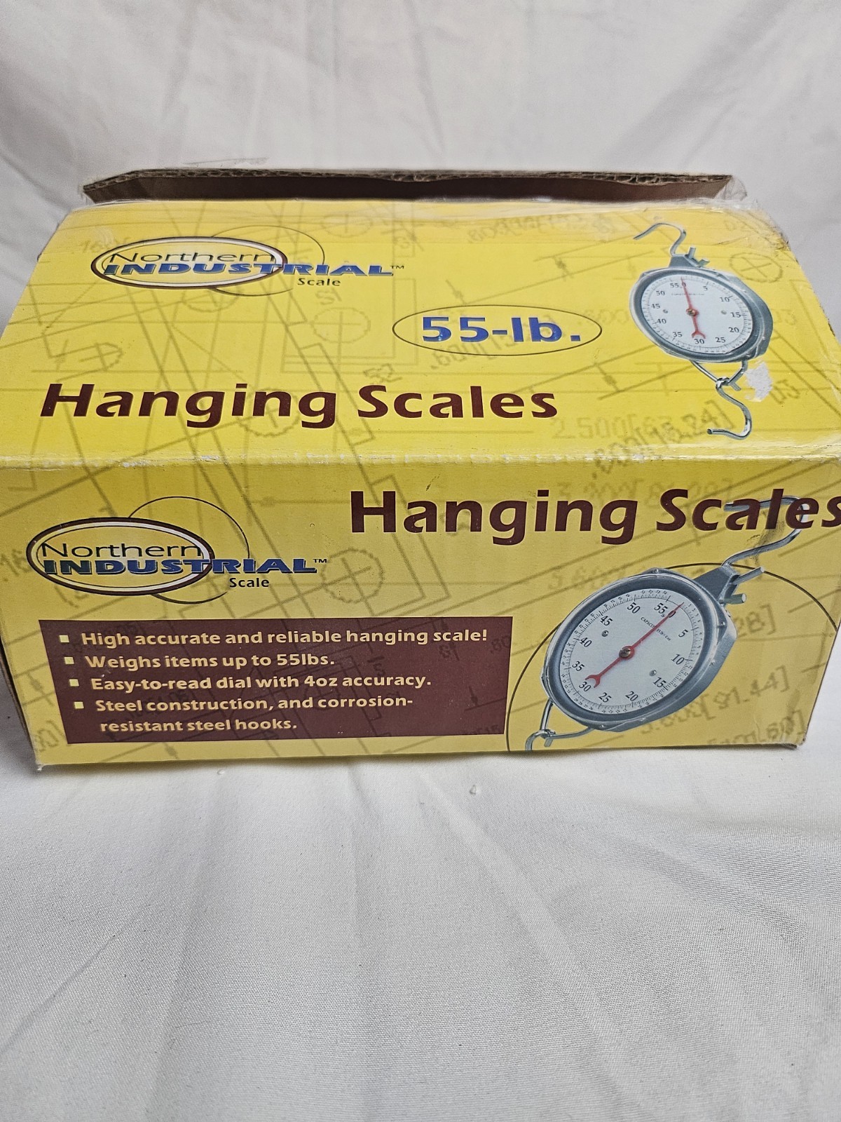 7″ Dial Hanging Hook Scale 0-55lbs Commercial Northern Industrial