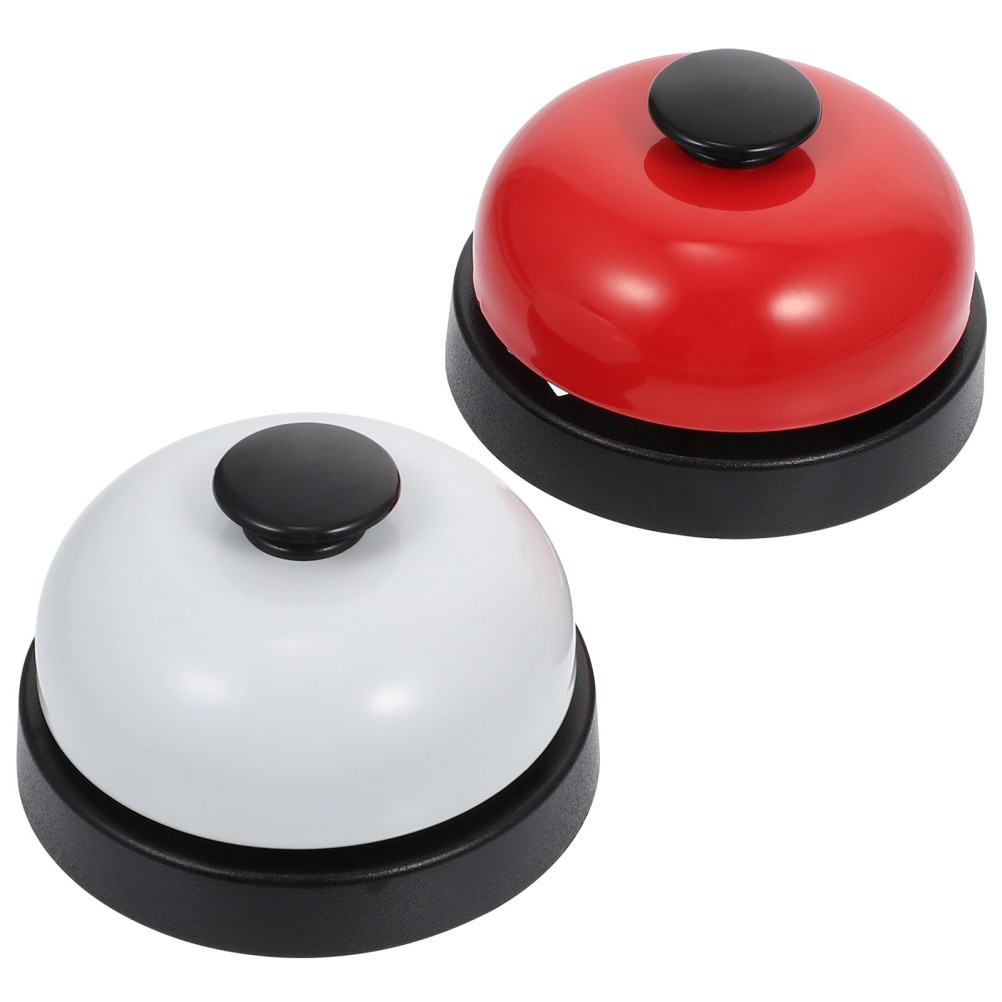 2Pcs Hand Pressing Bell Creative Service Bell Game Ringing Table Calling Bell