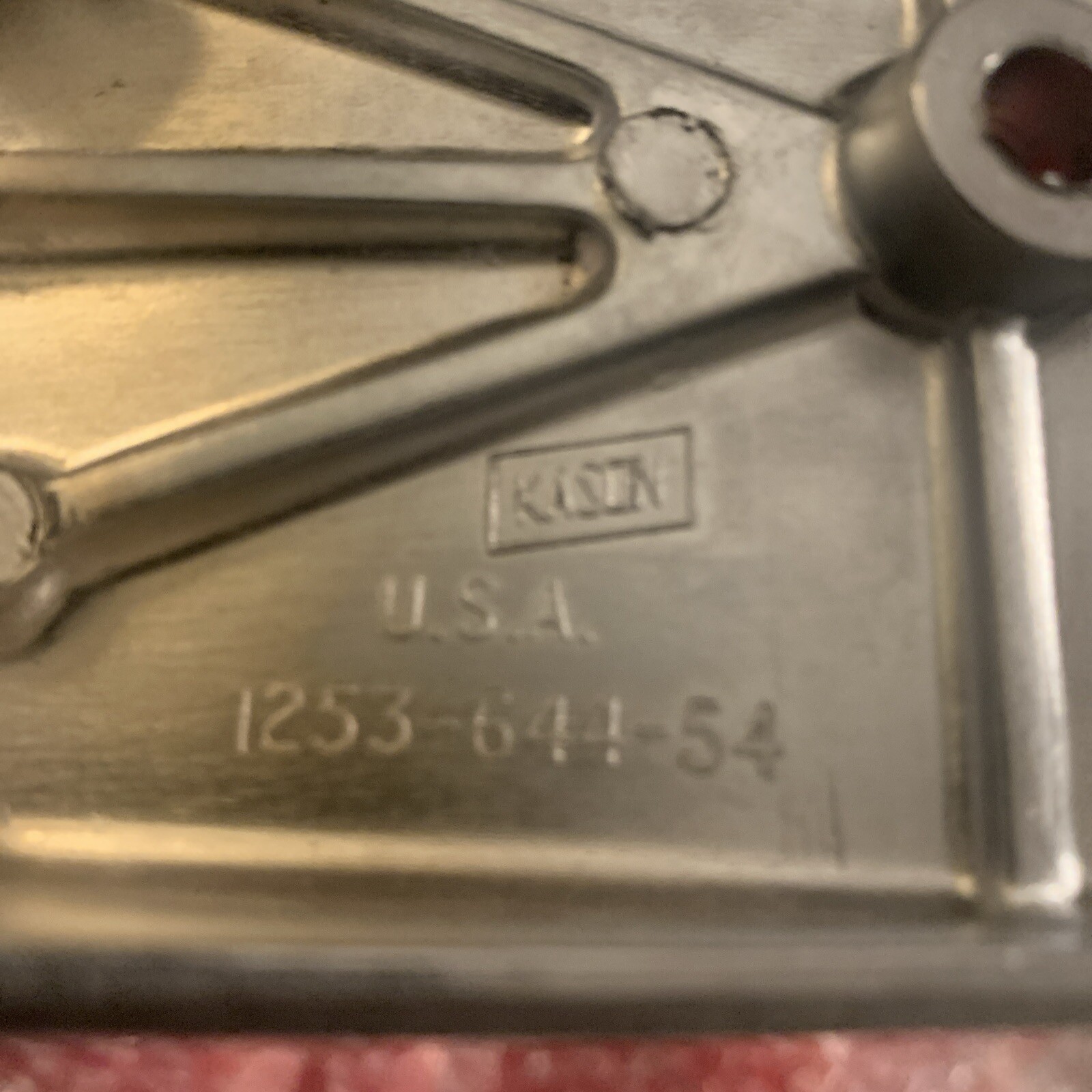 KASON 1253-644-54 Cam-Rise Brushed Chrome Door Flag Only NOS