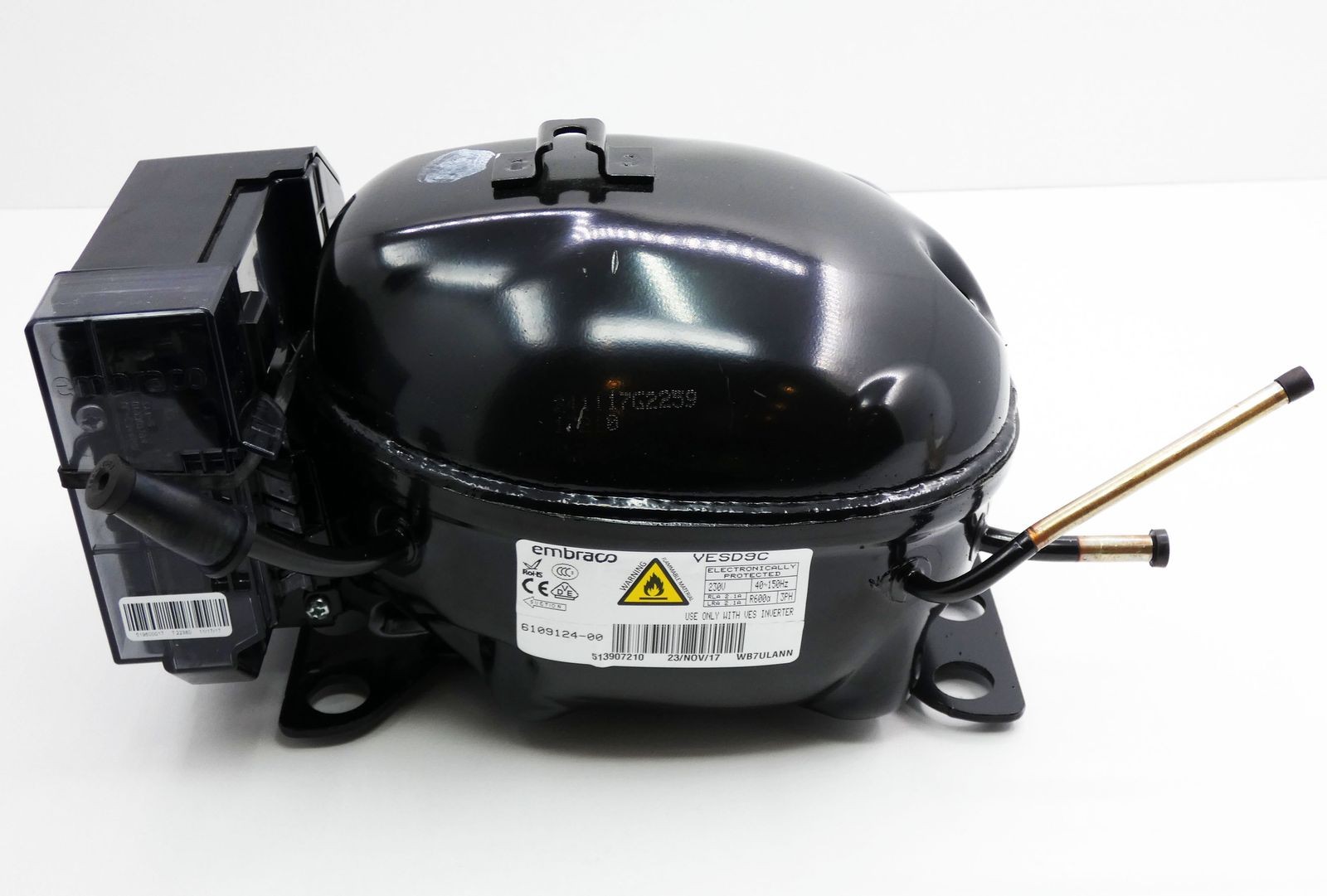 Embraco VESD9C 230V Compressor + CF02D01 230V 2.1A Inverter -Unused-