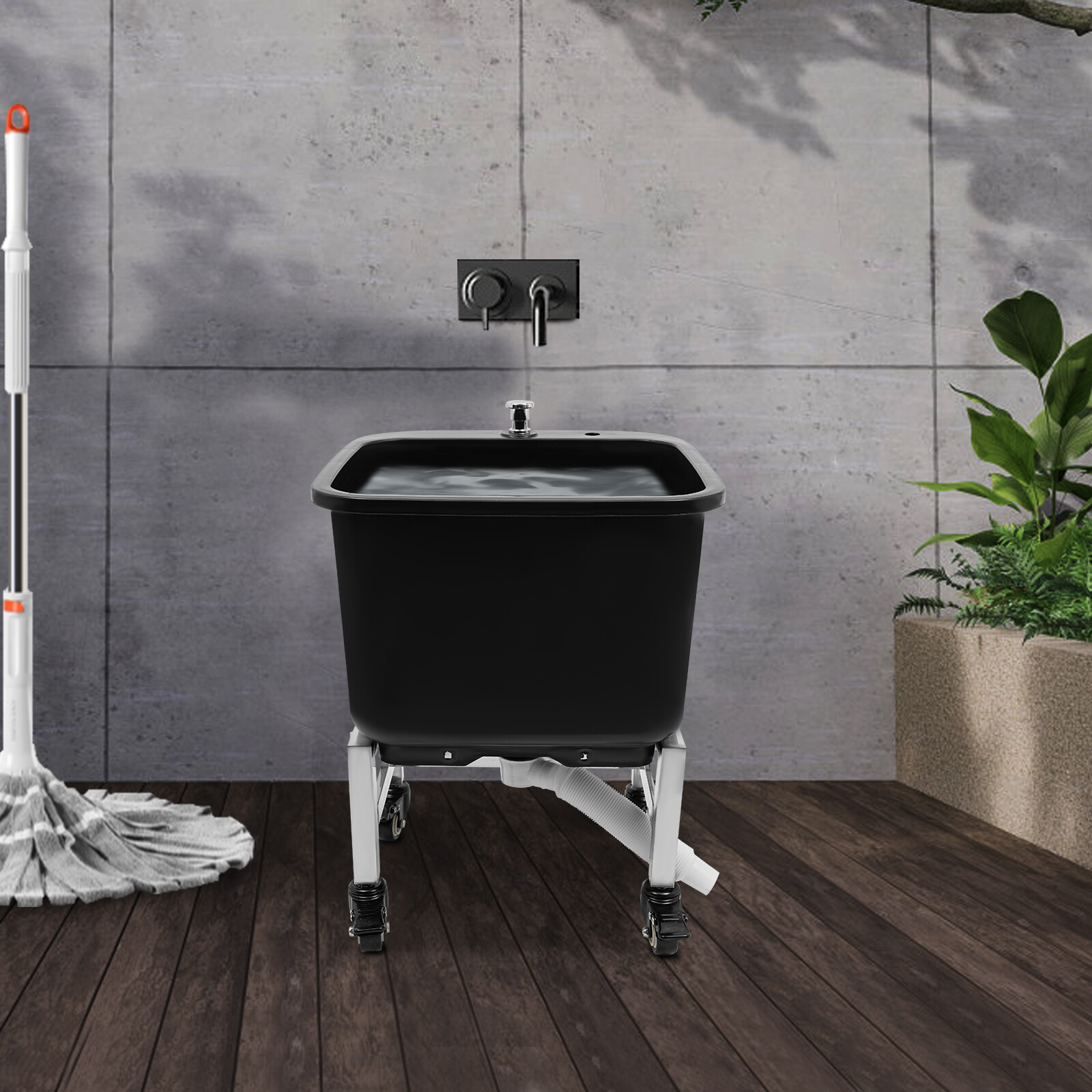 Freestanding Floor Mop Sink, Plastic Mop Basin, Household Mop Buckets