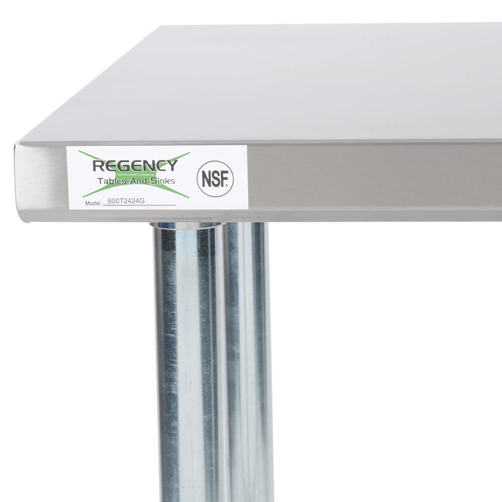 24″ x 24″ Stainless Steel Commercial Kitchen Restaurant Work Prep Shelf Table