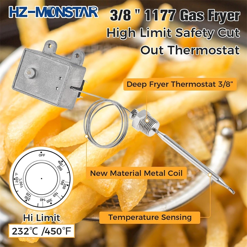 1Pcs 232C High Limit Safety Thermostat Replacement for Imperial IF Series Fryers