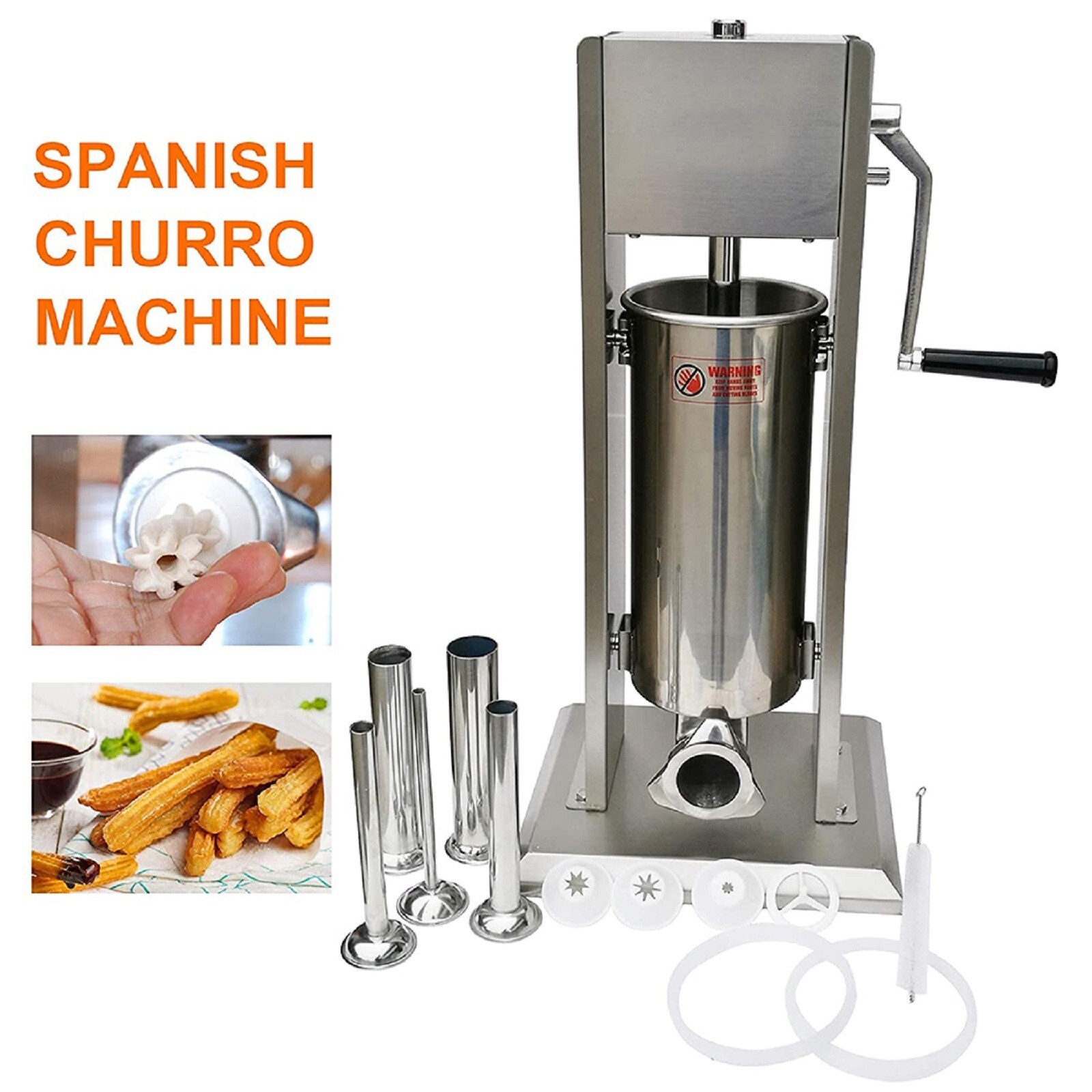 Hakka 3L 7 Lbs Sausage Stuffer Meat Filler Machine with Spanish Churro Maker