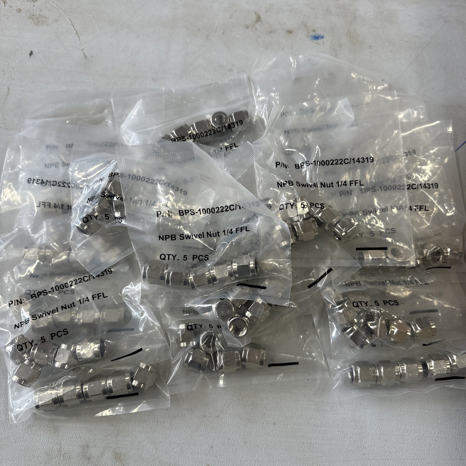 100 – STAINLESS STEEL SWIVEL NUT – 1/4″ FFL NUT ONLY, CCP 14319