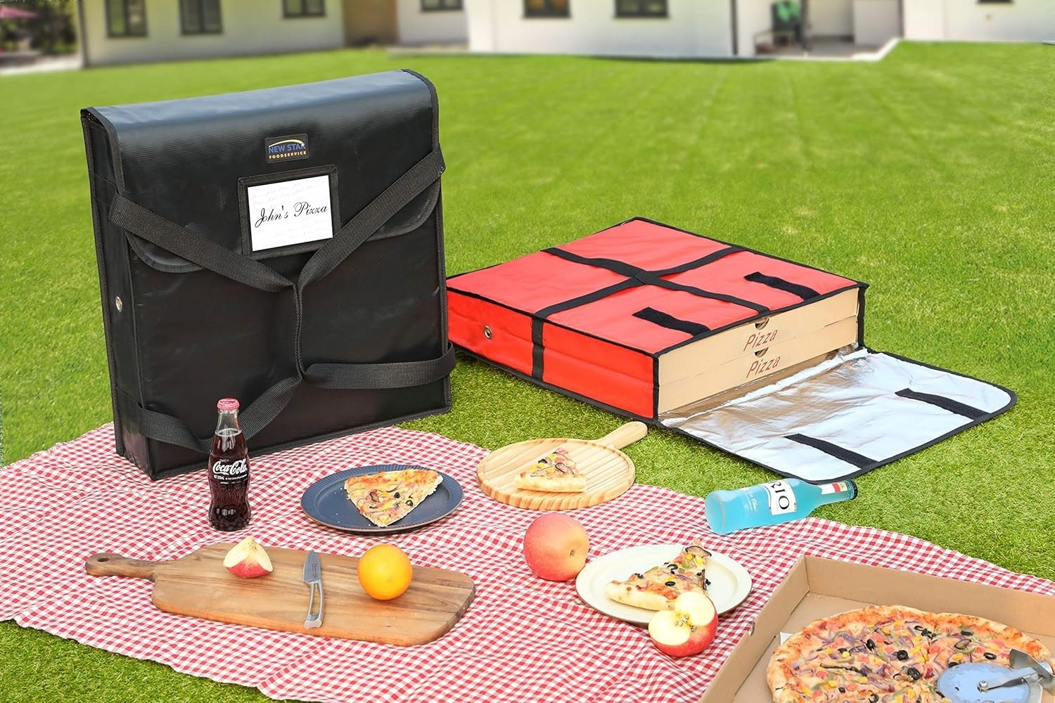 Insulated Pizza Delivery Bag, 18 x 18 x 5 Inch, Red