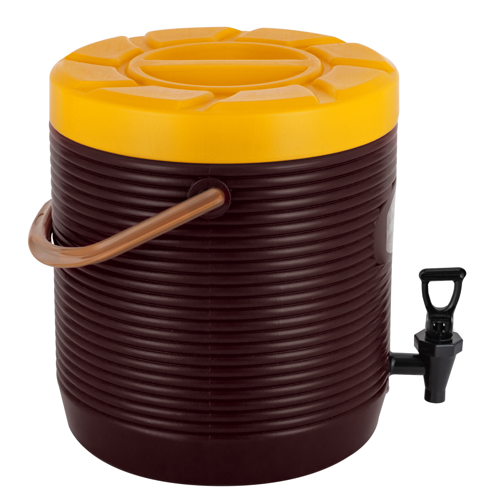 13L Hot & Cold Drink Dispenser Insulated Beverage Dispenser with Faucet Brown US
