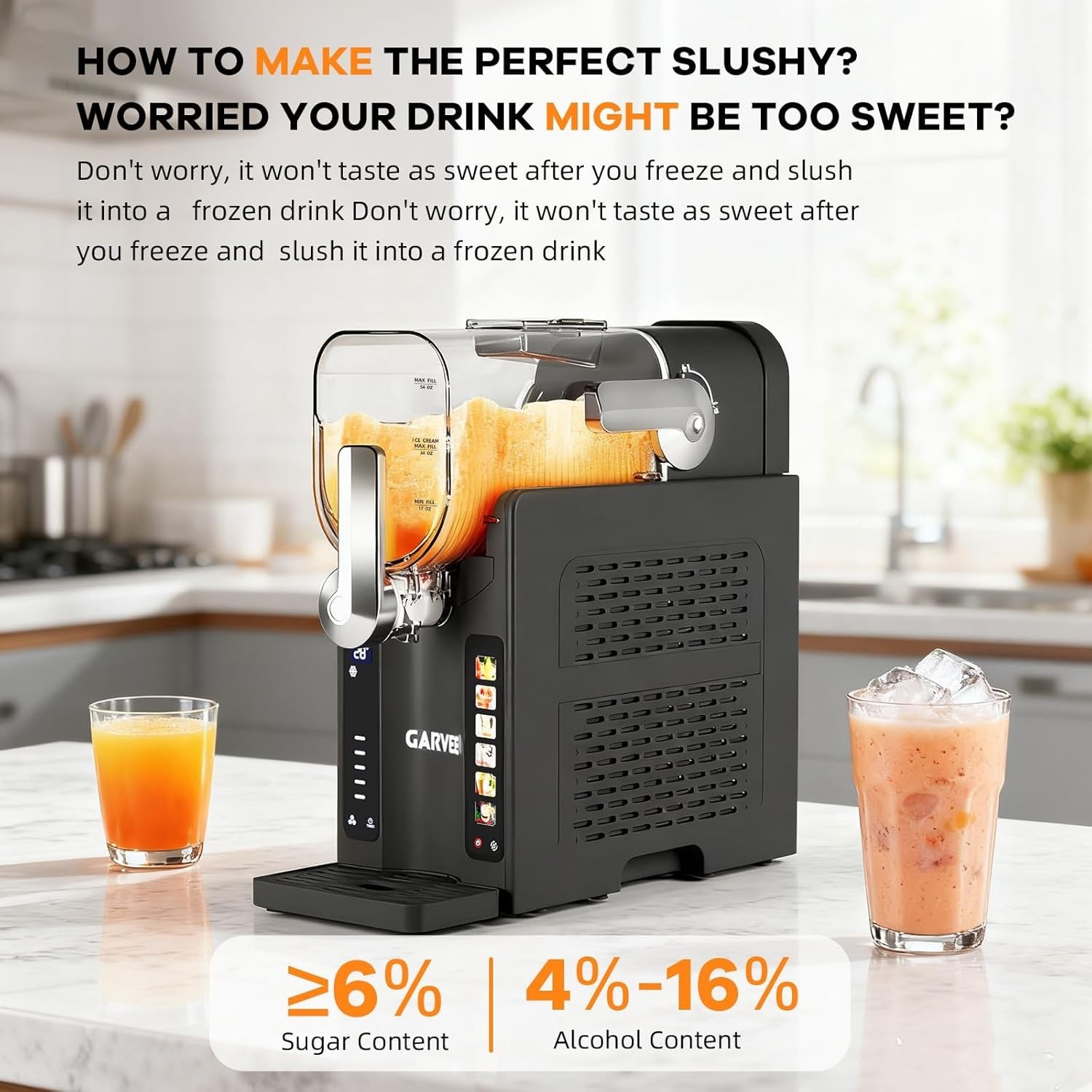 70oz Slushie Machine for Home No Ice Needed Frozen Drink Maker Slushy 6 Preset