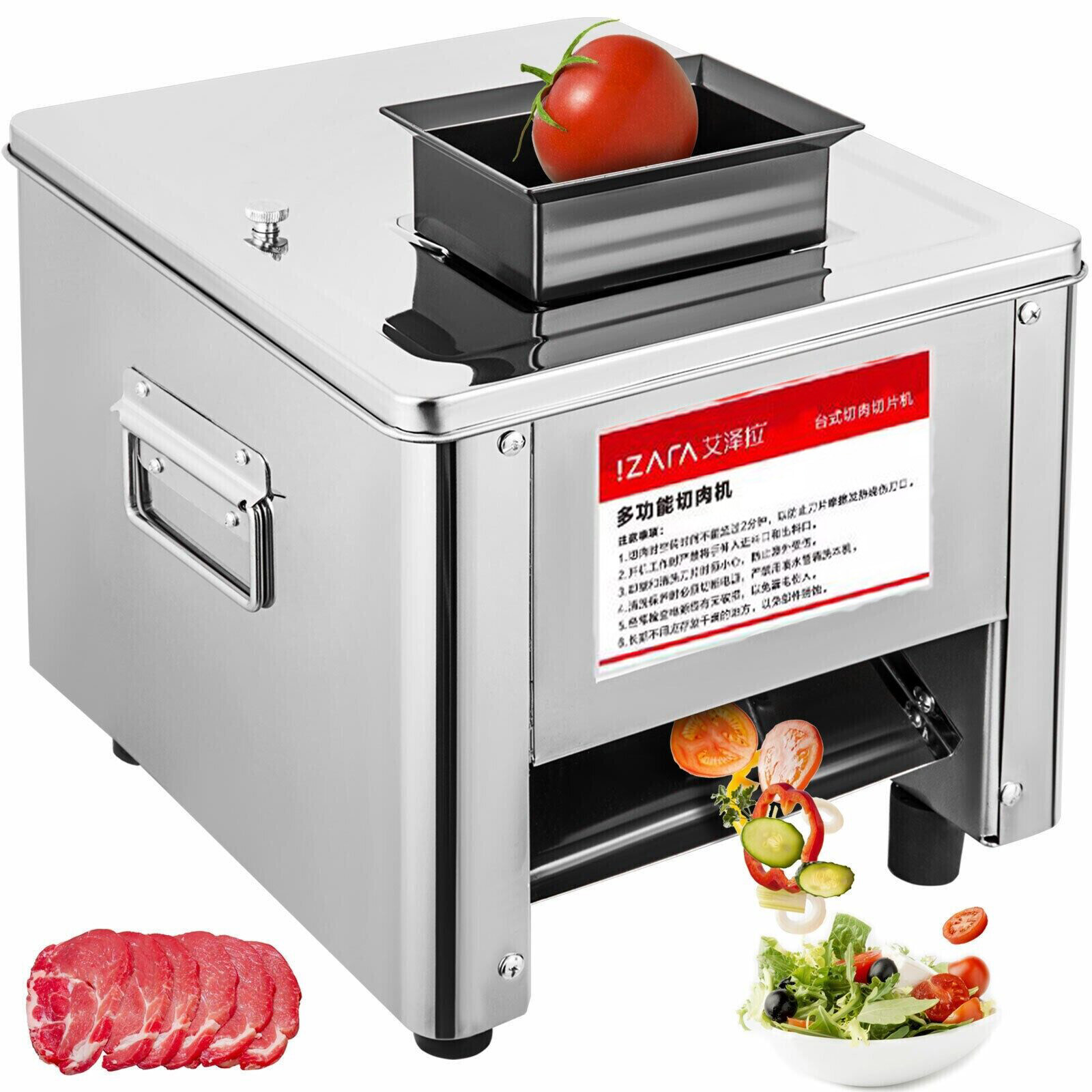 Commercial Meat Cutting Machine Stainless Steel Electric Meat Slicer Cutter 850w