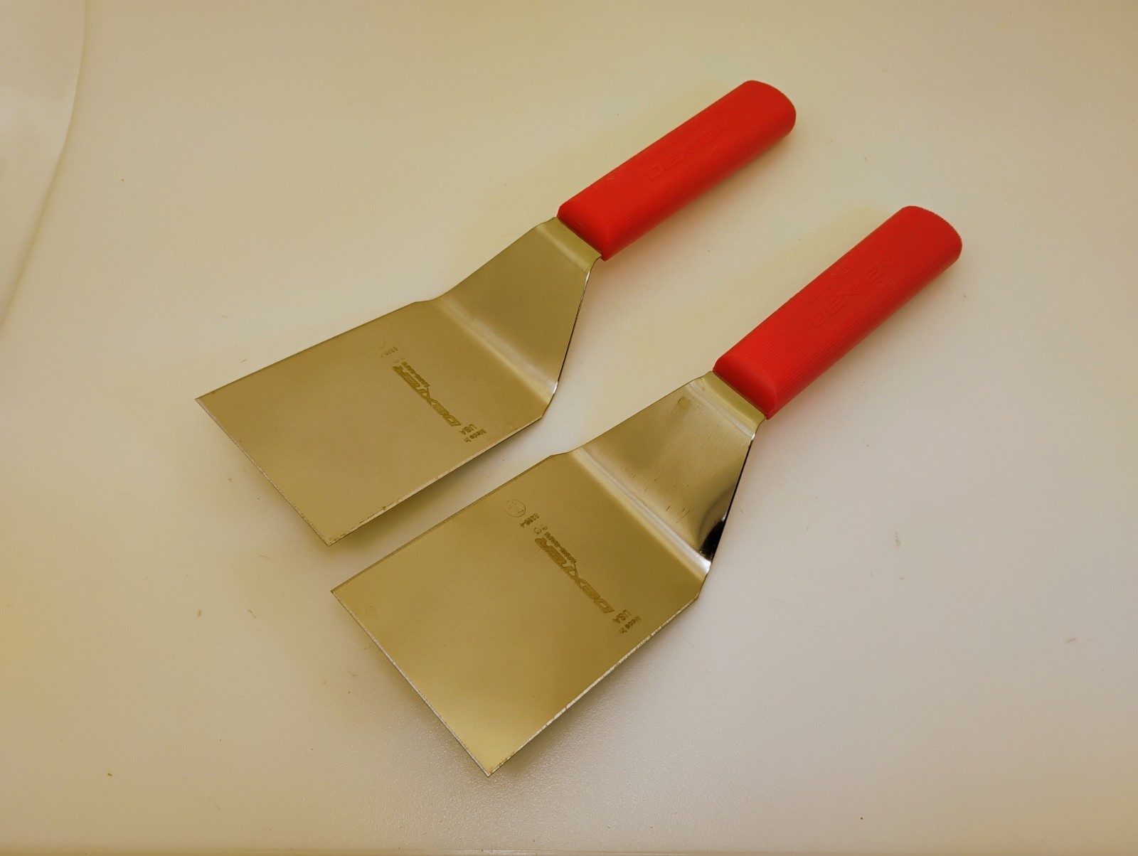 Dexter USA Set(2) 4X3 Spatulas Server Turners Grill Griddle S286-4 Stainless Red