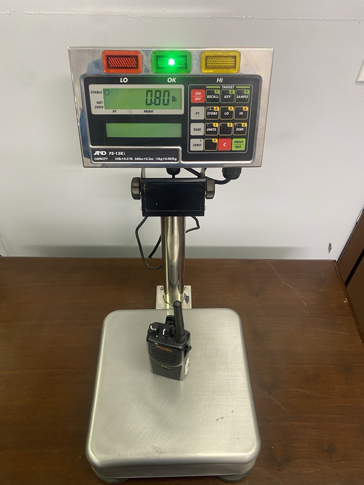 A&D Weighing FS-15Ki Digital Checkweighing Scale 33lb/15kg