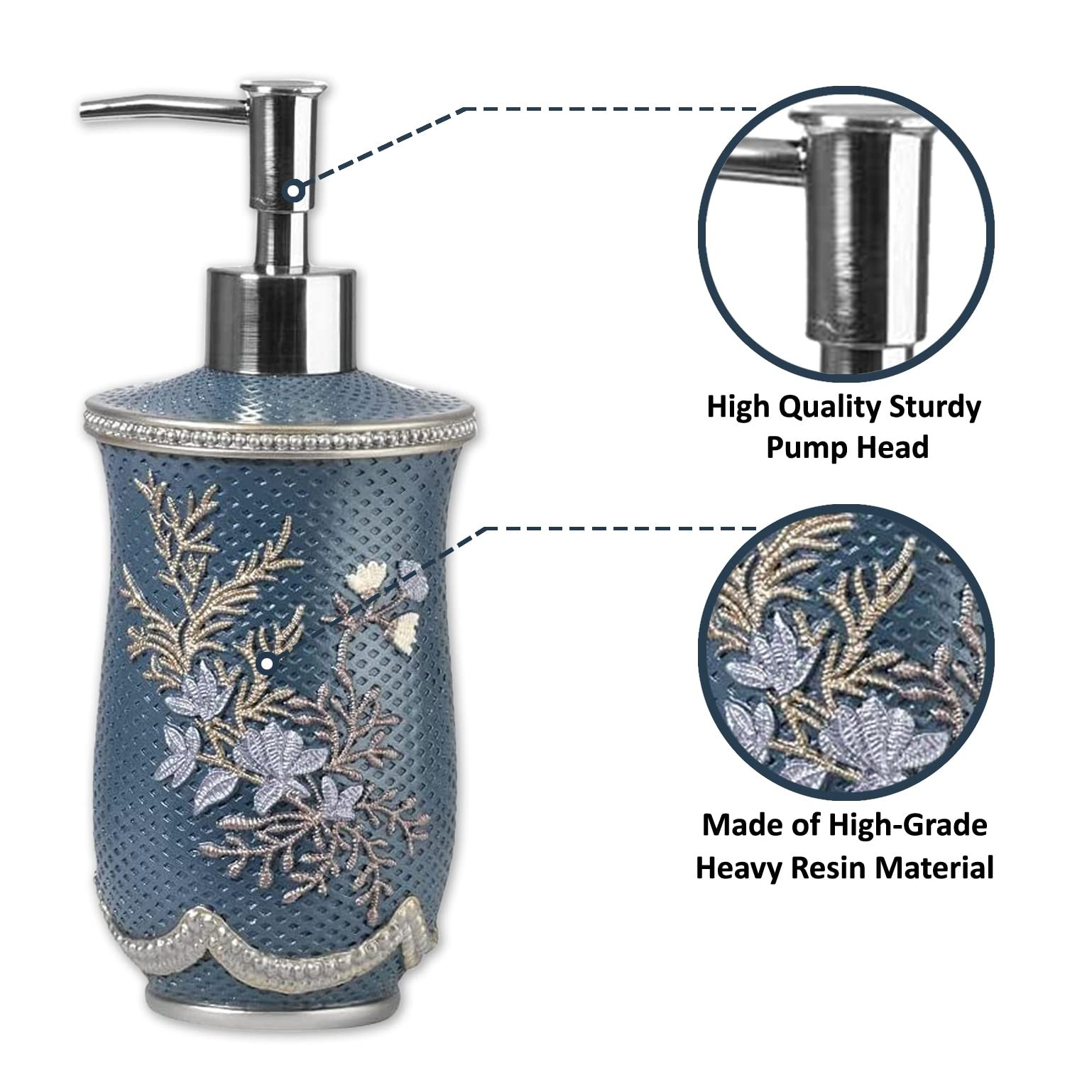 Zahari Home Capri Stylish Soap Dispenser Set – Modern Print Design for Kitchen a