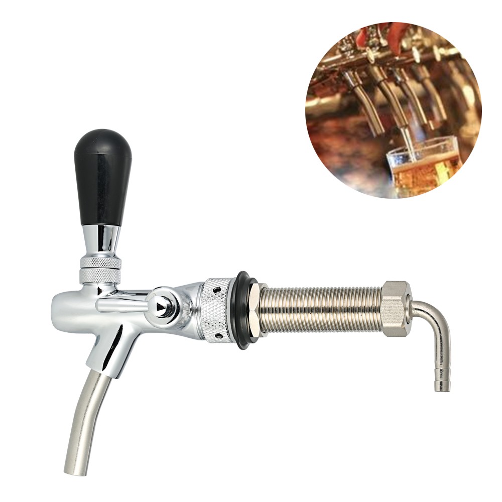 Sturdy Chrome Plated Brass Beer Faucet for Home Brew Tool Accessory