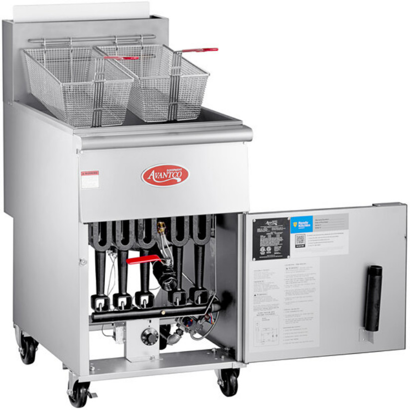 Stainless Steel Commercial Kitchen LIQUID PROPANE Deep Fryer Cooker 70-100 lb.