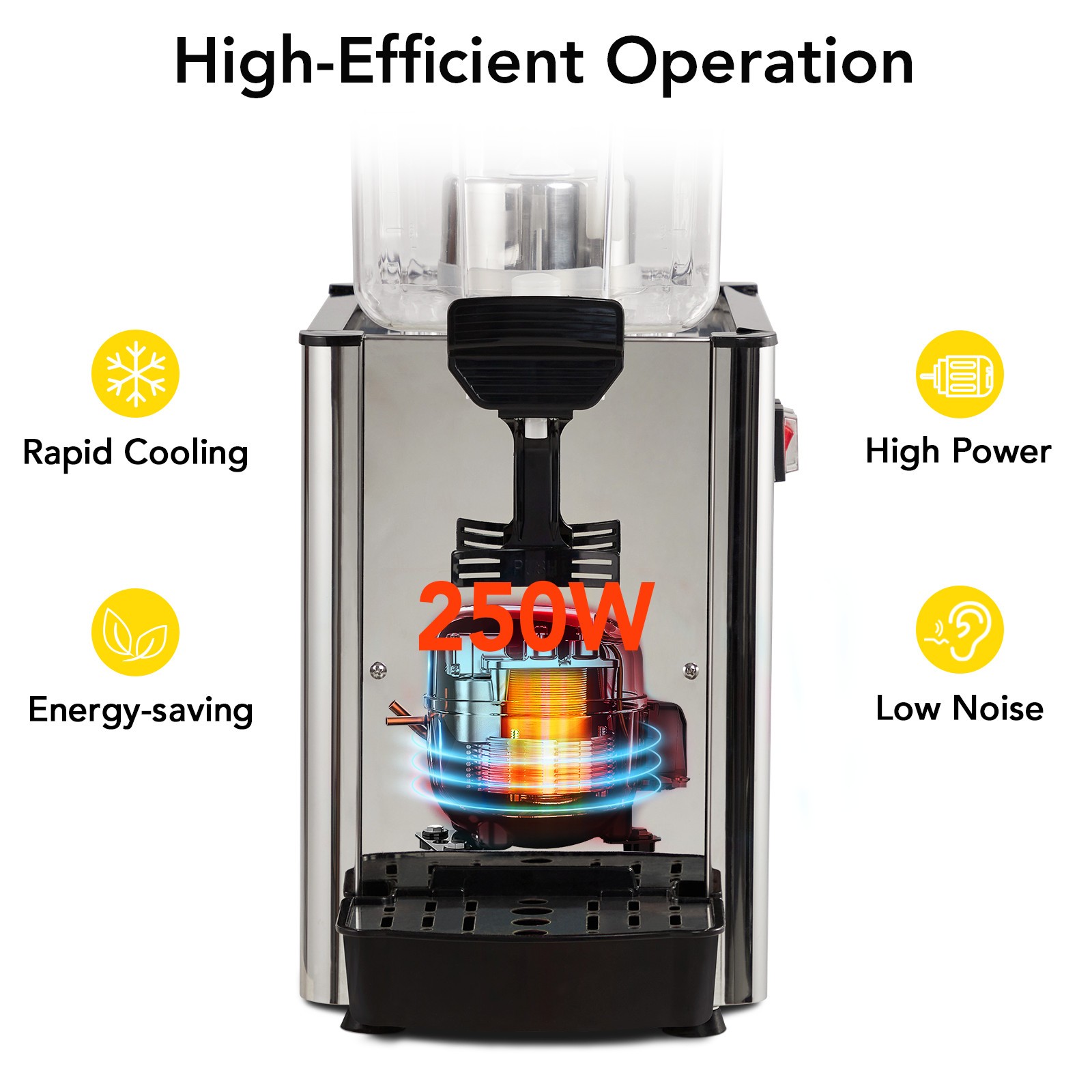 200W Commercial Beverage Dispenser Cold Juice Ice Drink Dispenser 1 Tanks Party