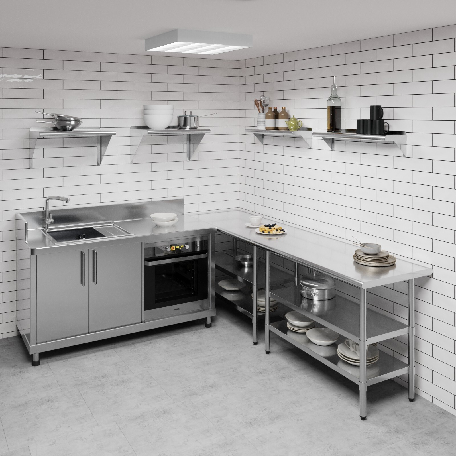 8 in. x 30 in. Stainless Steel Wall Shelf