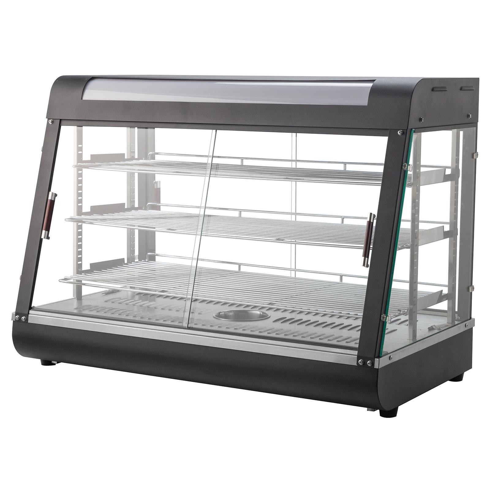3 Tier 35″ Electric Food Warmer Display Case Commercial Pizza Hamburger Showcase