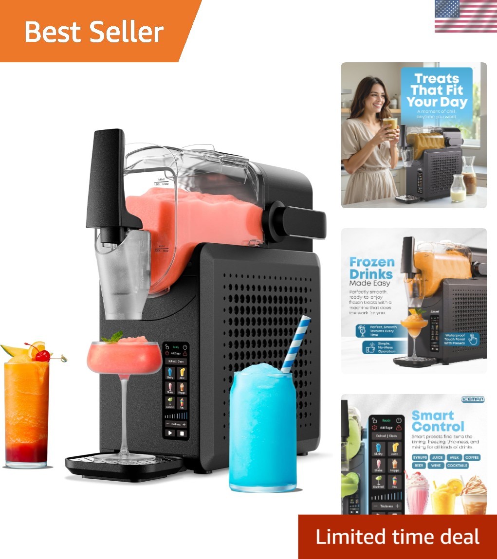Slush-Ease MAX 90oz Slushie Machine, 64oz Liquid Capacity Frozen Drink Maker …