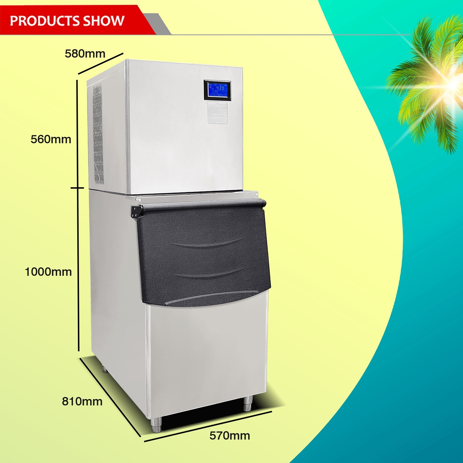 Kolice Commercial Automatic Ice Making Machine Auto Detection 360 LBS/DAY