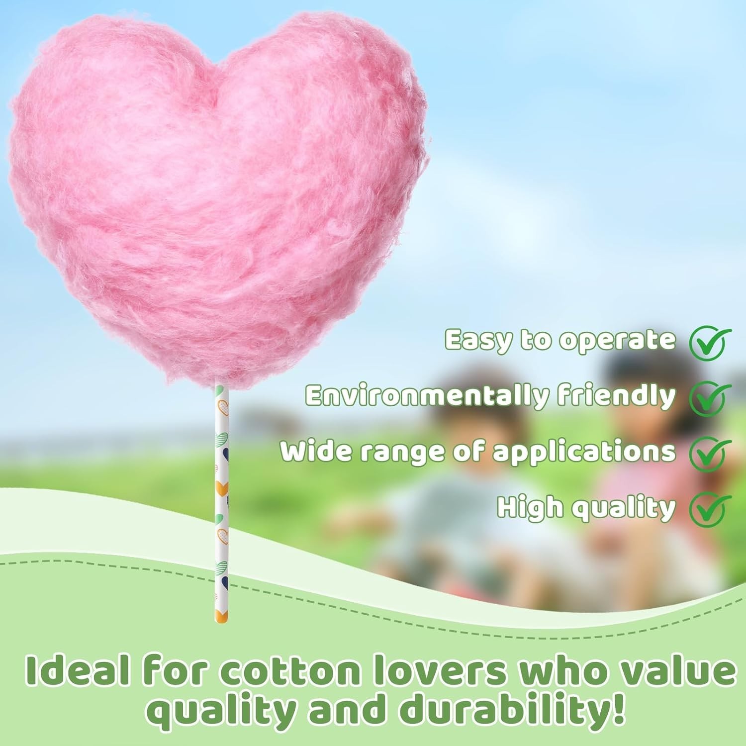 50Pcs Cotton Candy Sticks Cones, 13.78 Inch Random Color Candy Supplies, Paper S