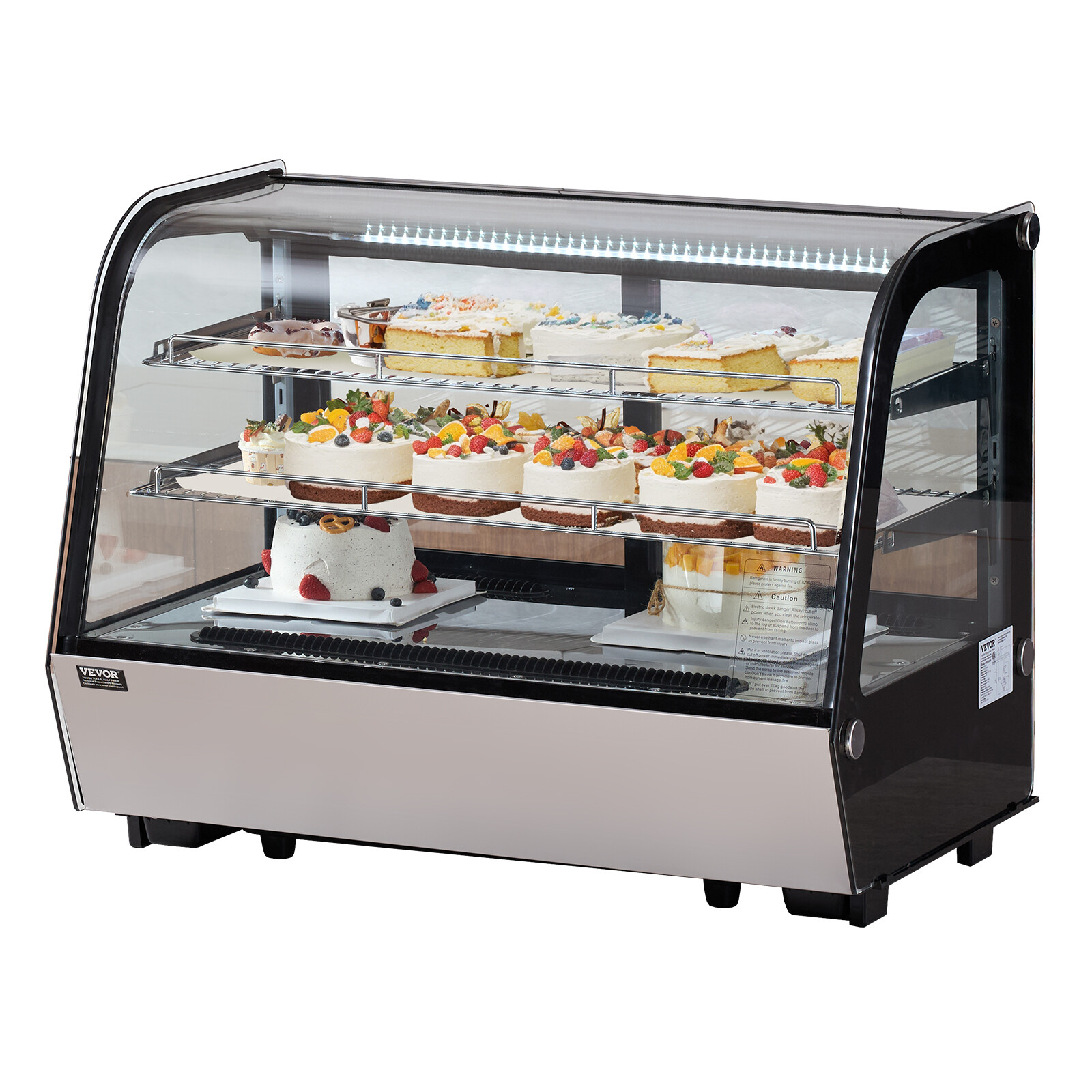 35″ Commercial Refrigerated Display Case Countertop Bakery Showcase 5 Cu.ft