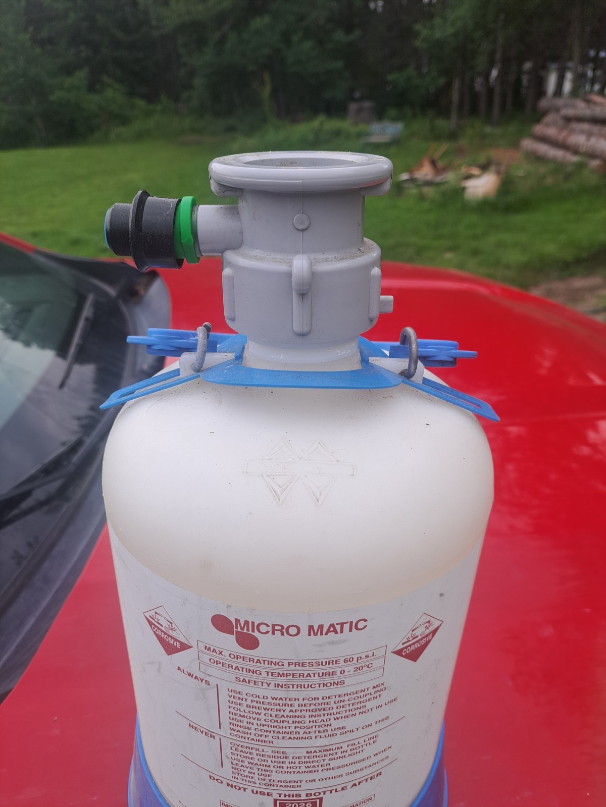 Beer Line Cleaning Bottle – 5 Litre – Coupler Cap Cleaner Micro Matic Bottle