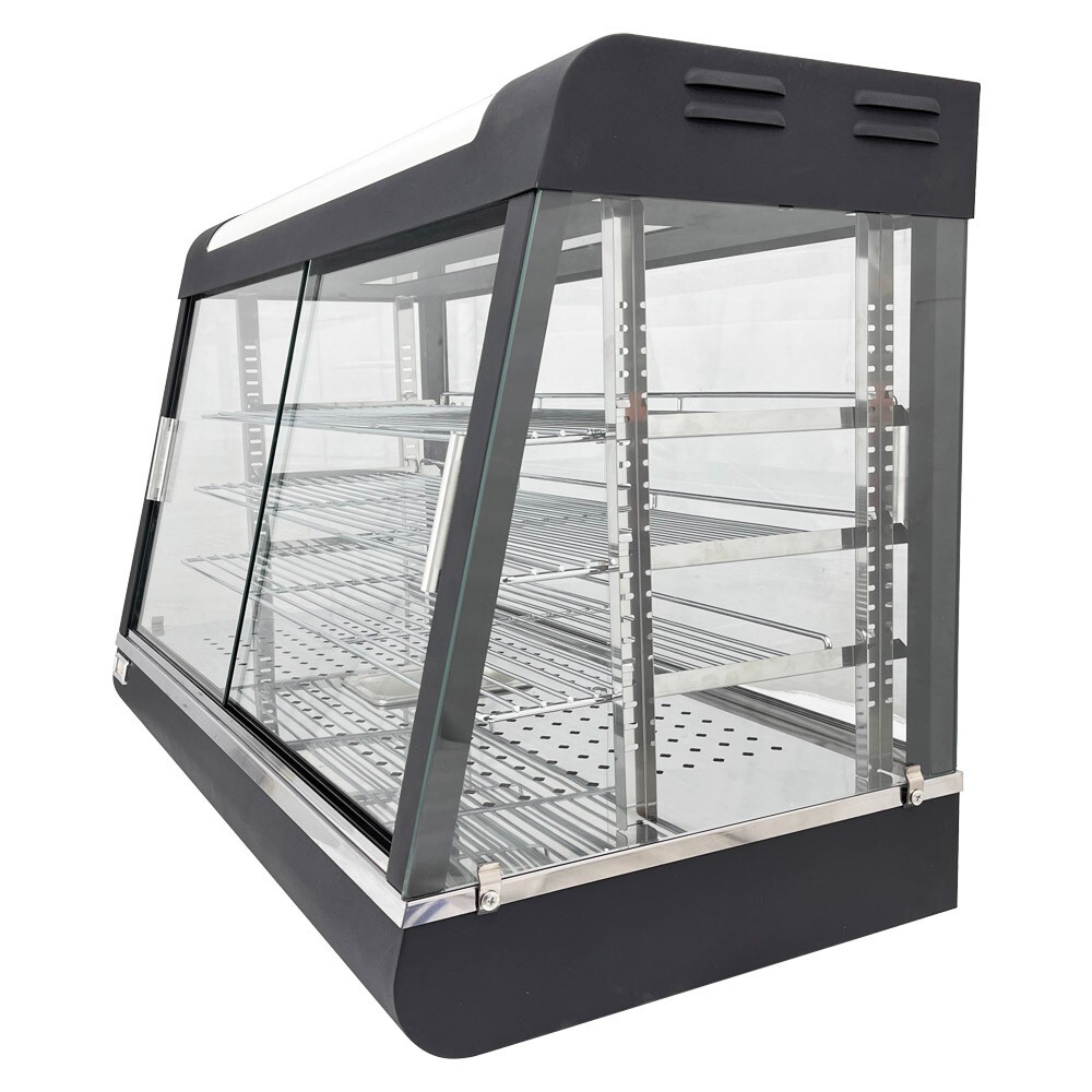 35in Commercial Food Warmer Display Case 110V Electric Food Pastry Pizza Warmer