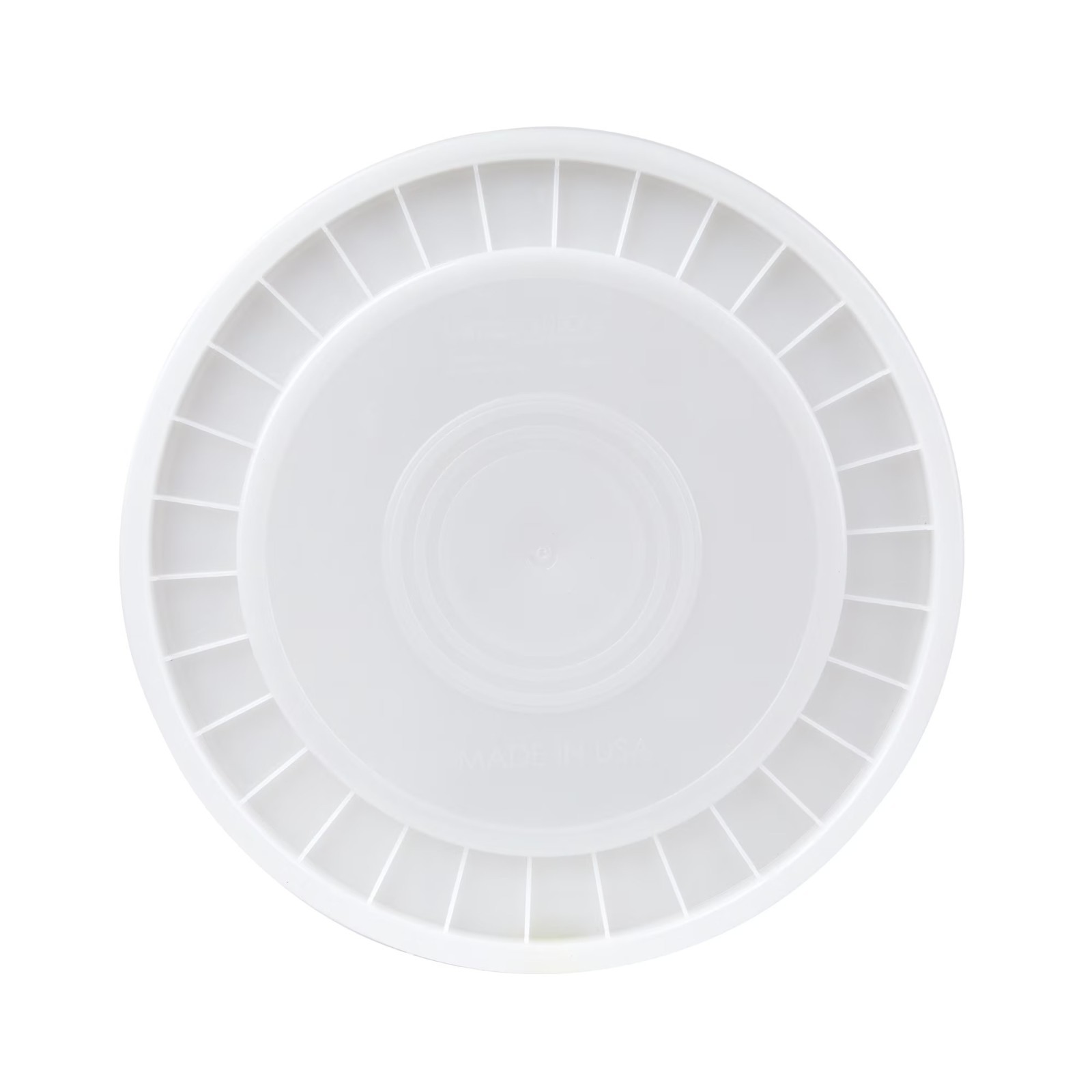 12 Pack United Solutions 5 Gallon Round Plastic Utility Bucket Lid, White 1 Each