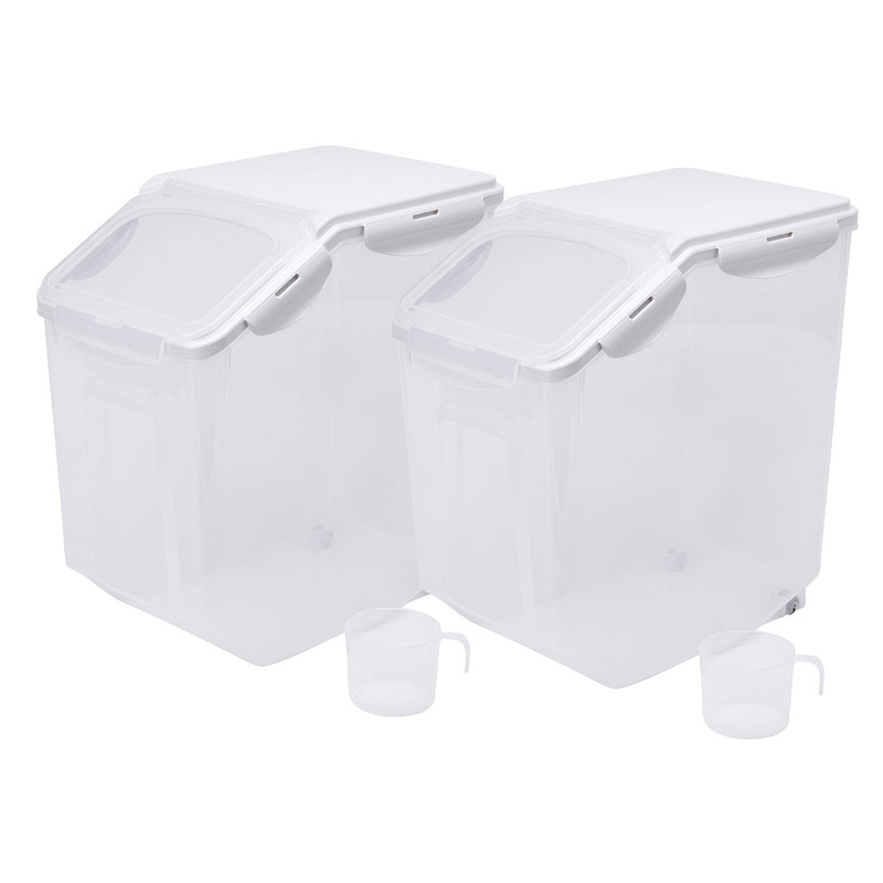 Hanamya 15 Liter / 30 Lbs Rice Storage Container Measuring Cup Bpa For Rice