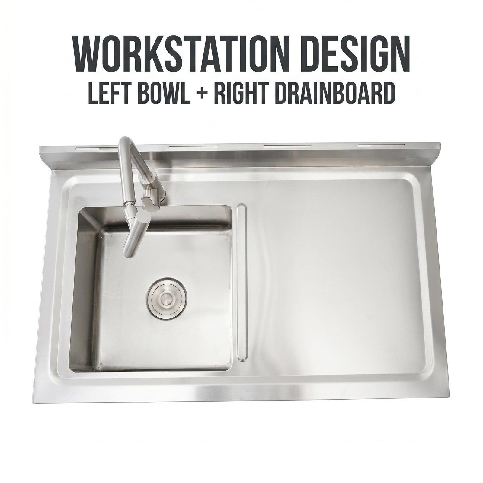 Free Standing Commercial Stainless Steel sink 40″ Kitchen Utility Sink