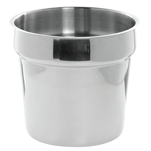 HUBERT Bain Marie Inset Pan 2 qt Stainless Steel – 5 1/2″Dia x 7 3/4″H