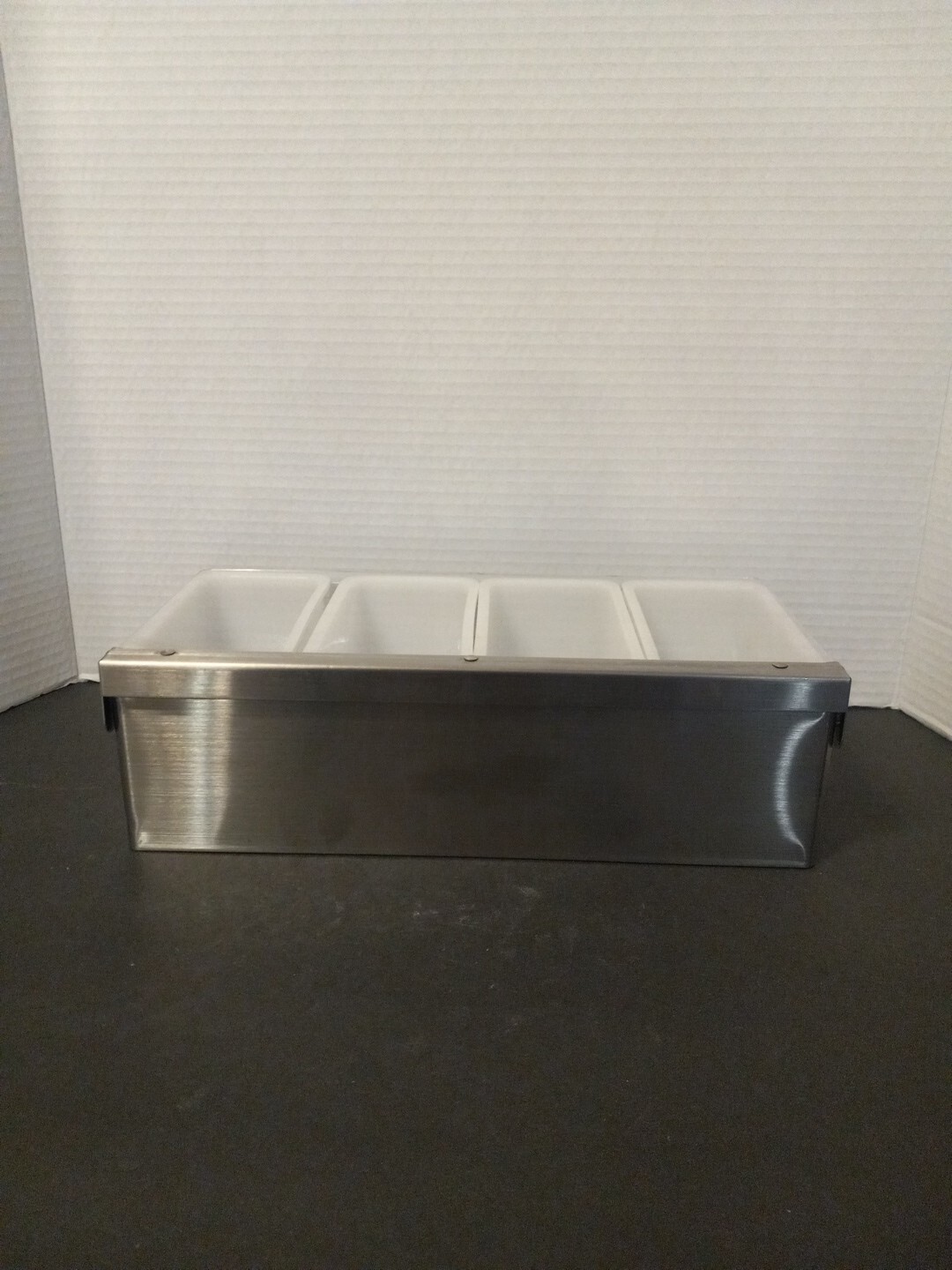 4 compartments condiment Storage stainless steel