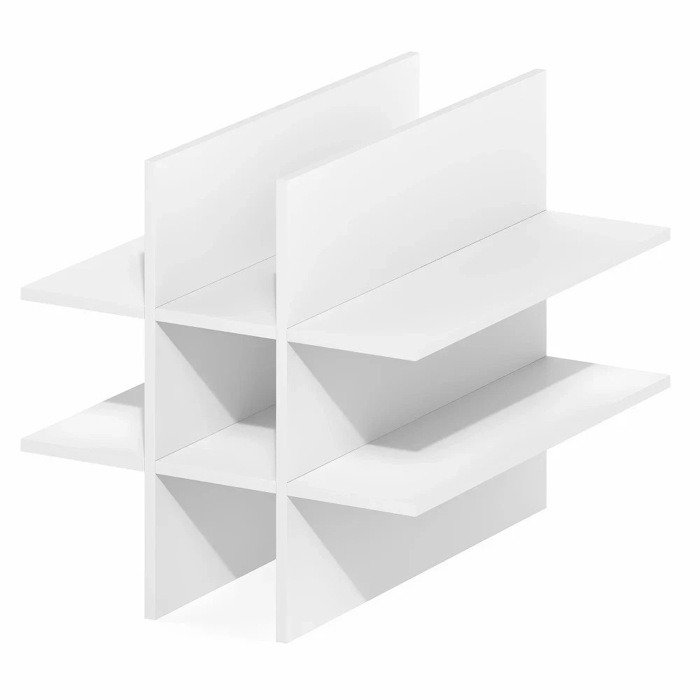 NEW! CUBICLE 9-Compartment Cube Organizer Shelf Accessory White
