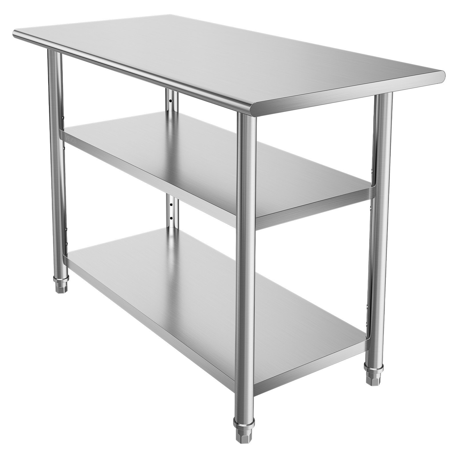 Stainless Steel Work Table 24x48in 2 Shelf Commercial Kitchen Prep Table