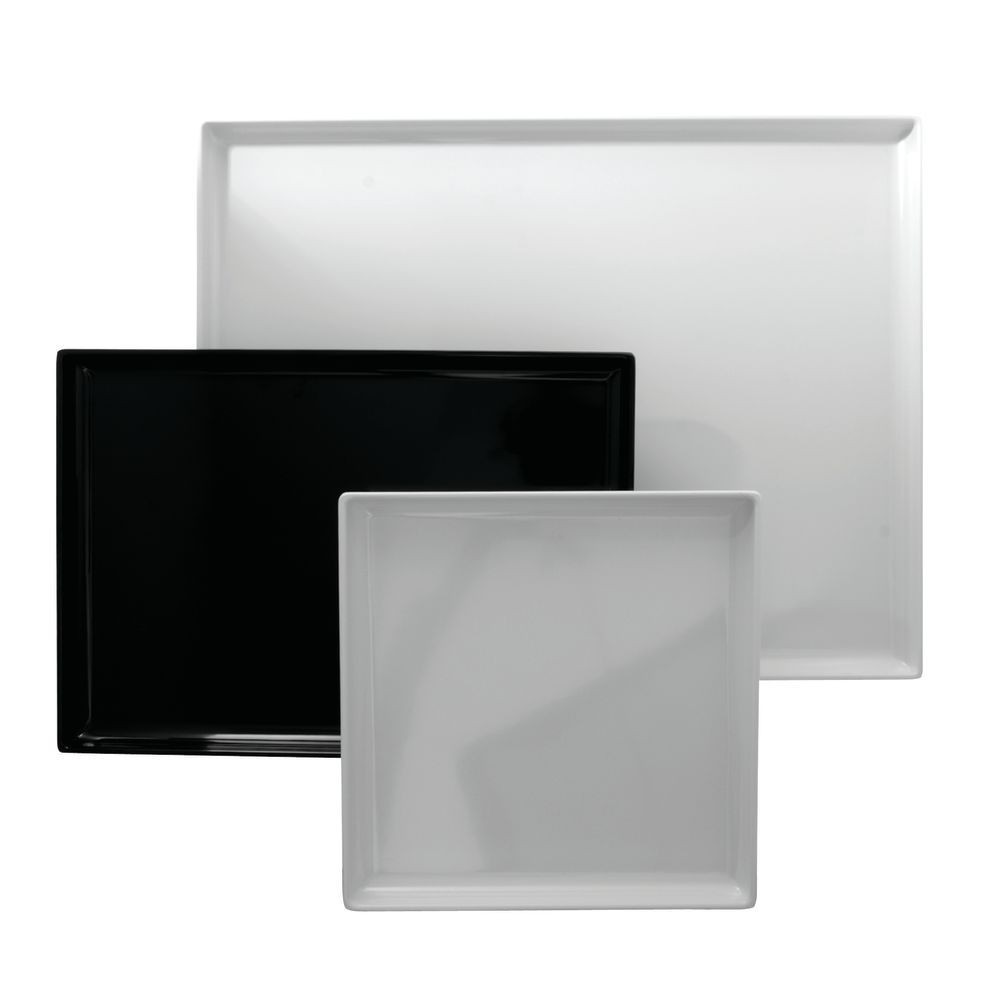 HUBERT White Plastic Display Merchandising Tray Melamine Rectangular – 26″ L x