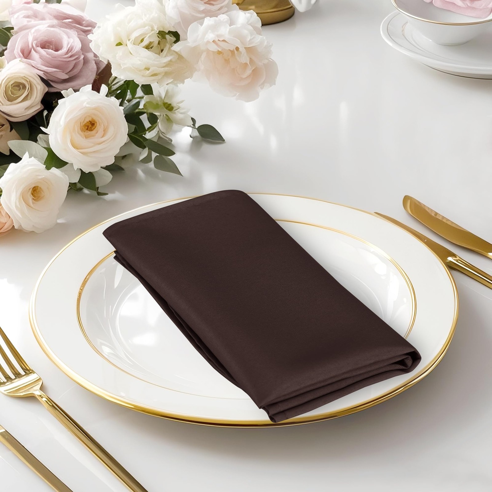Dwcn Cloth Napkins Set Of 12 18 X 18 Inch Washable Polyester Dinner Napkins